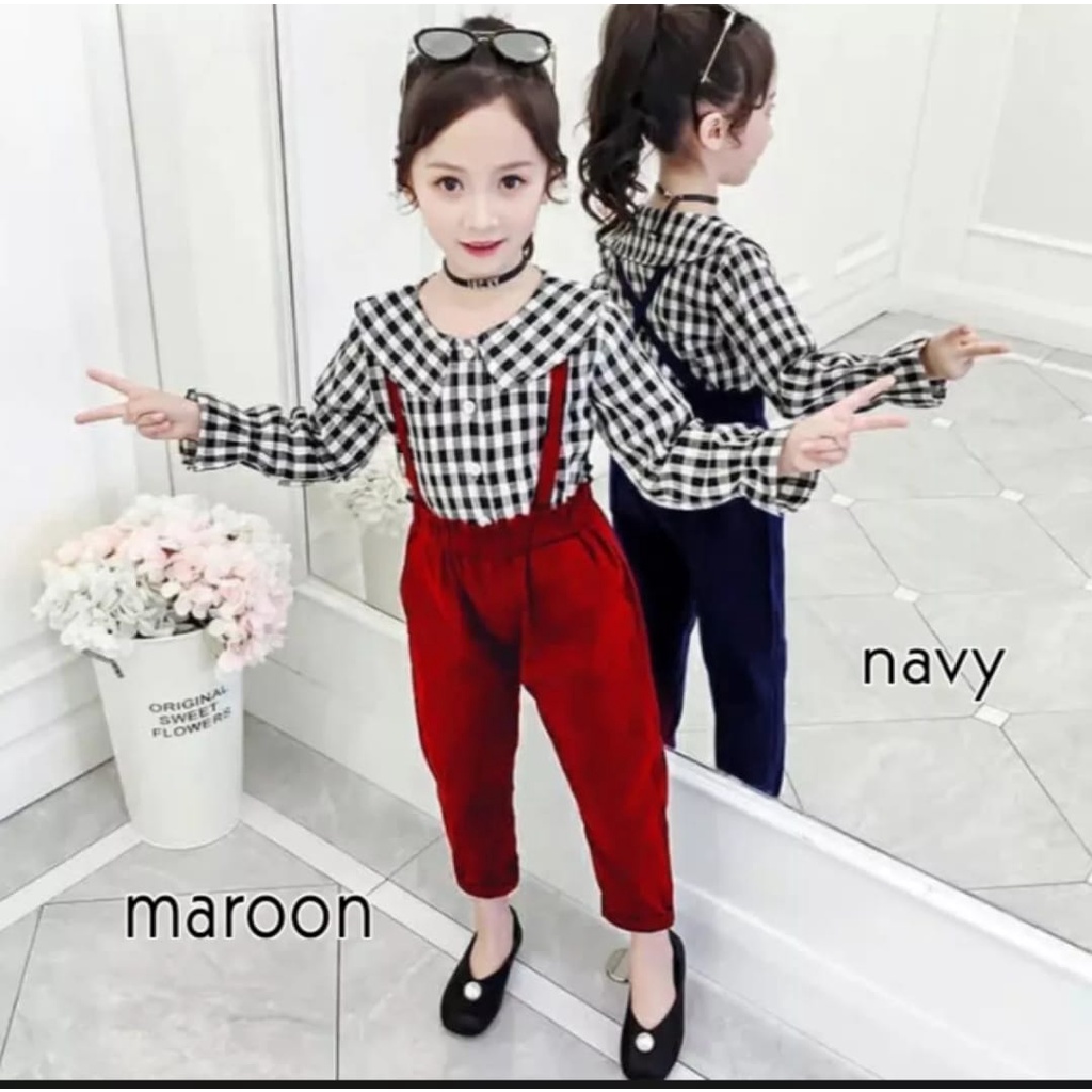 INV - KIDS SETELAN JAMSUIT VIVINA / TERBARU / MAROON / NAVY / TERPOPULER