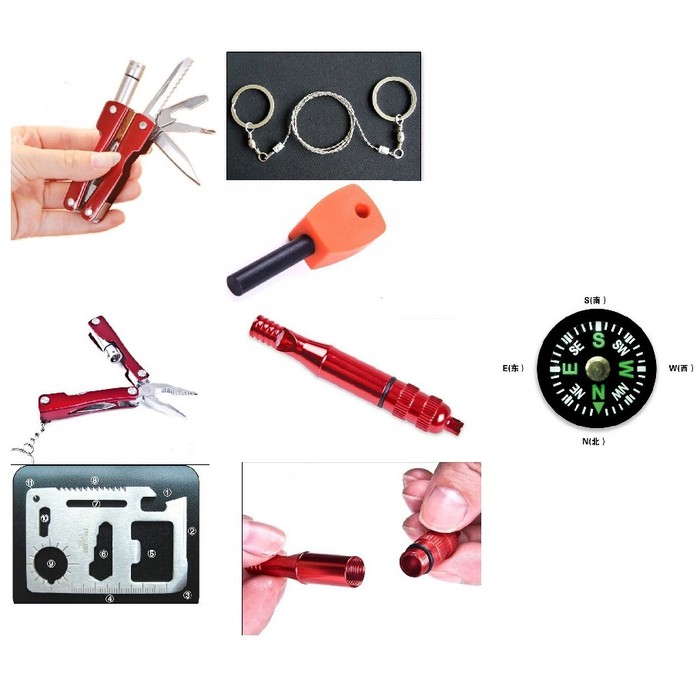 Portable SOS Tool Kit Earthquake Emergency Onboard Outdoor Survival - JT0221