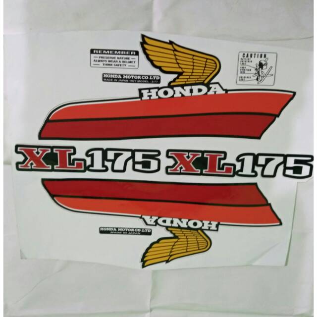decals / striping  honda xl 175 us version