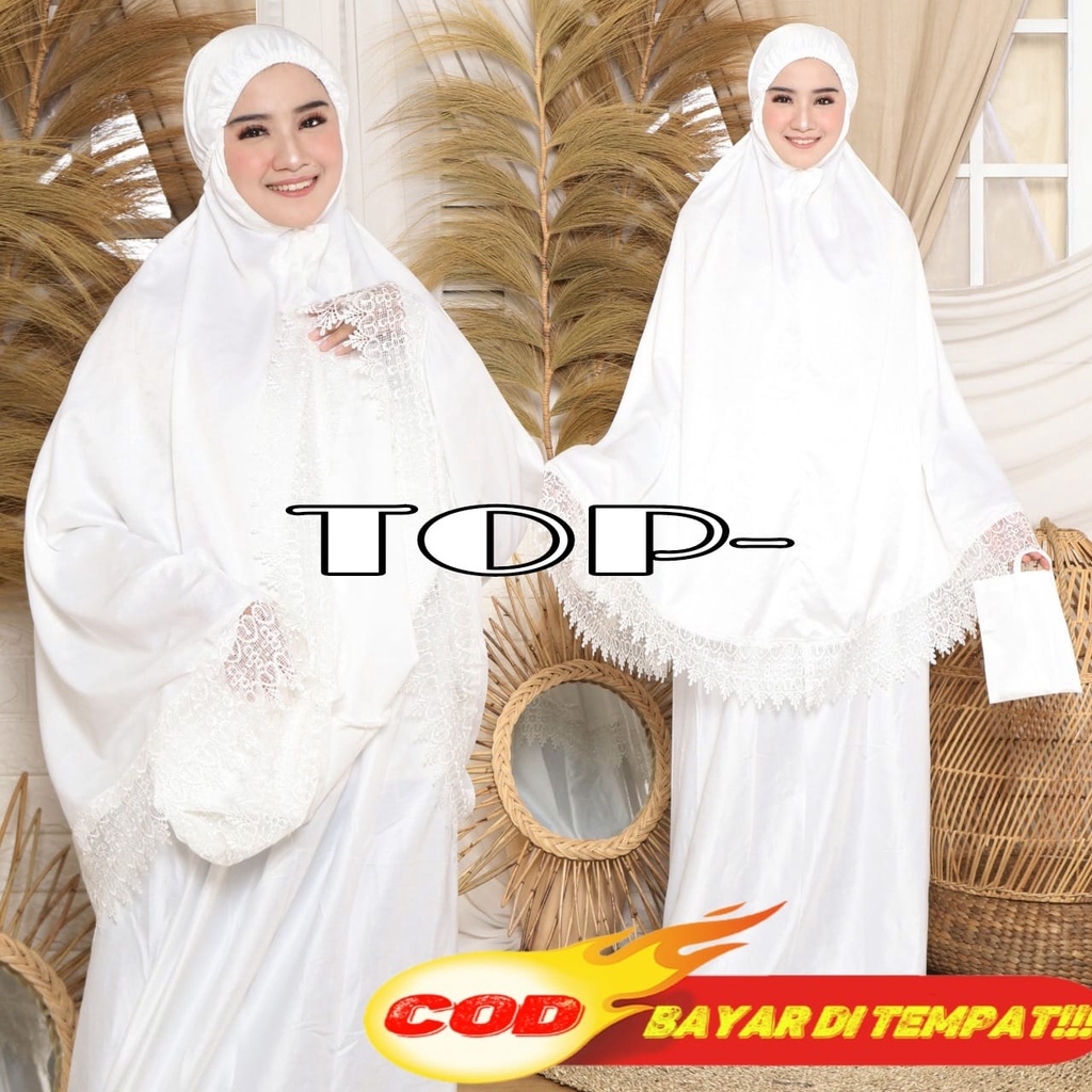 Mukena dewasa putih polos bahan velvet harga termurah/gratis tas/perlengkapan sholat wanita/fashion 