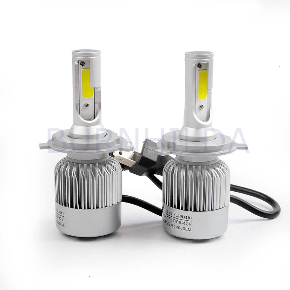 Lampu Mobil Headlight LED H4 COB 2 PCS accesoris motor mobil burnhilda