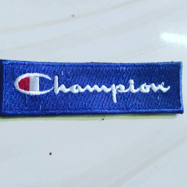 Emblem patch bordir champion