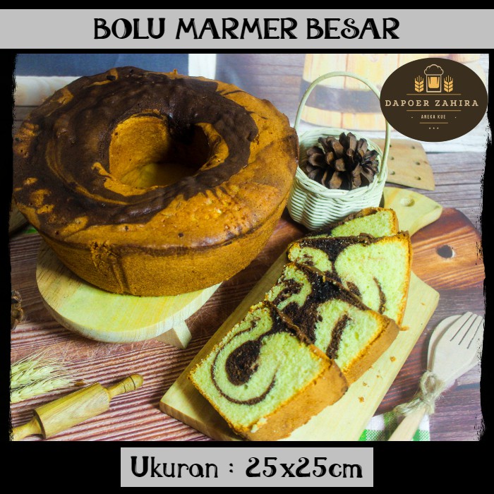 

Bolu Marmer 25x25cm / Marmer Cake PREMIUM / Kue Lebaran