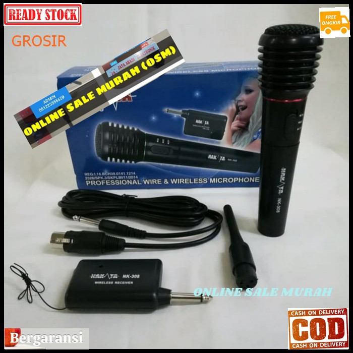 G119 Nakata original 100% Mic kabel Wireless Single mik cable wireles karaoke mikrophone profesional pro microphone audio sound system vokal vocal dynamic panggung dj studio G119   BISA DIGUNAKAN KE SEGALA ALAT AUDIO  single mic  Bisa WIRELESS  BISA JUGA