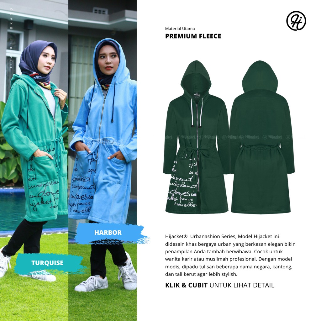 ⏺ Ambil 4 Bayar 1 Aja ⏺ Hijacket® Urbanashion Series (All Size, XL, XXL) Jaket Wanita Bahan 100% Premium Fleece Asli-6