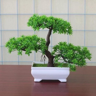 Ornamen Pot Bonsai Tanaman Bunga Plastik Hiasan Meja Pajangan Dekorasi Rumah
