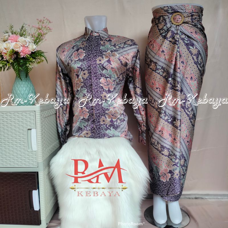 Baju Kemeja Batik Set Couple Rok Lilit Batik