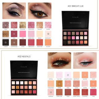 Image of thu nhỏ Kosmetik mata    [ORI 100%] Focallure 18 Colors Eyeshadow Palette Metallic Day To Night color / #1