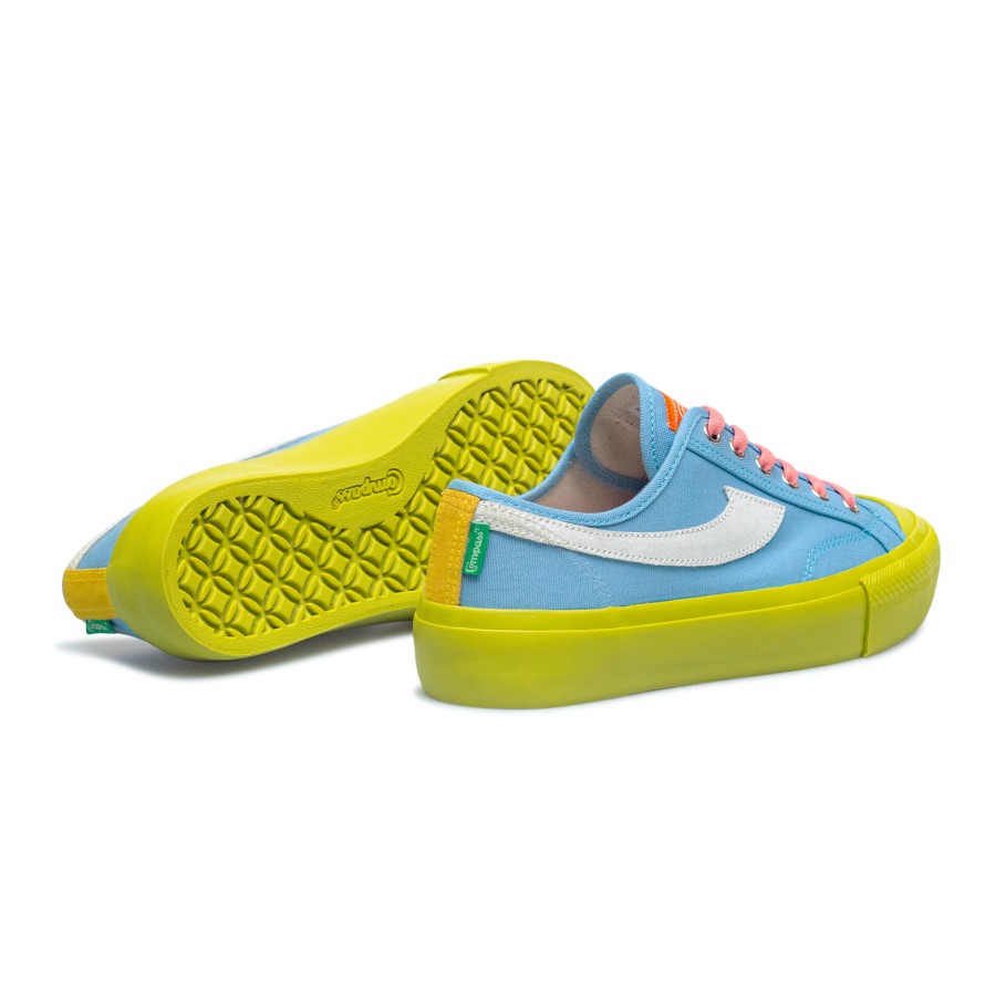 Sepatu Compass Matcha Low Version [White Matcha/Blue Matcha]-6