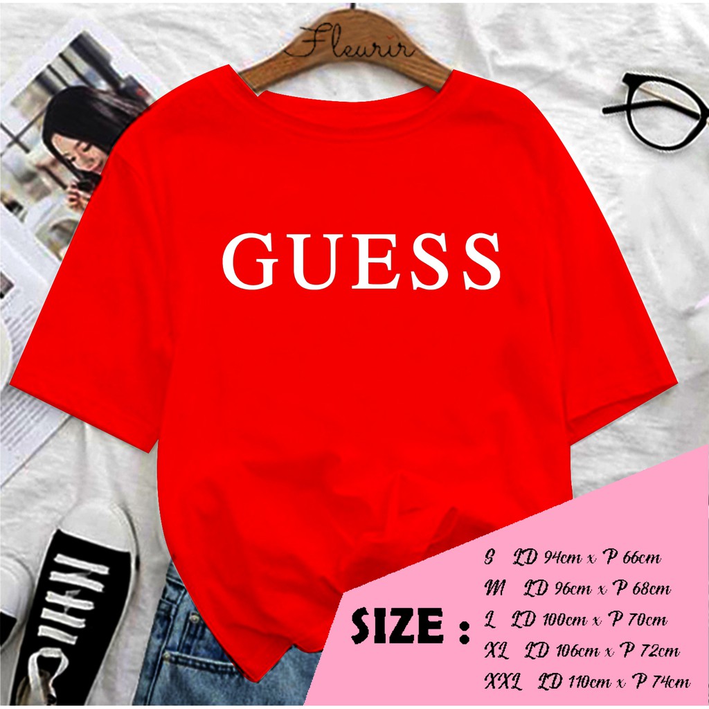 FLEURIR - KAOS GU3S KATUN KAOS OVERSIZE KAOS WANITA DEWASA TUMBLR TEE UNISEX JUMBO