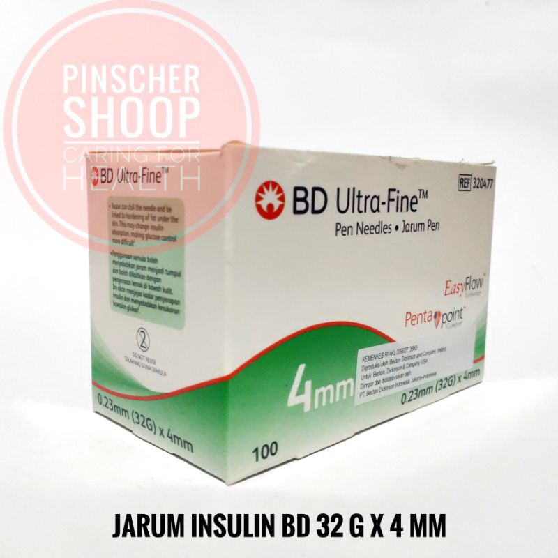 Jarum Insulin BD Microfine 32 G Hijau 0,23 x 4 mm