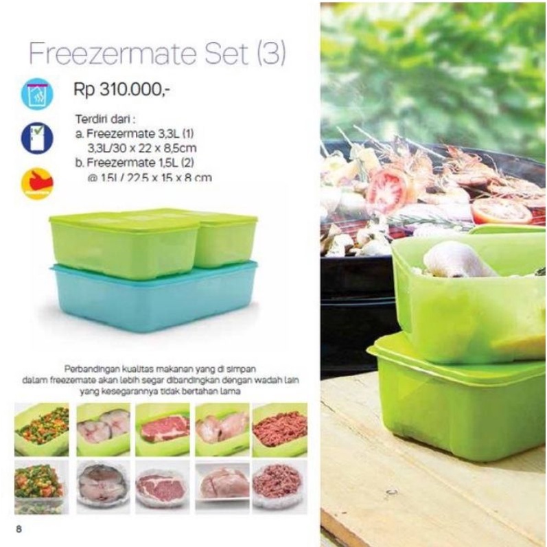 Freezermate set Tupperware / kotak penyimpanan di freezer