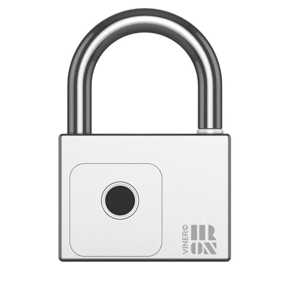 SMART PADLOCK VINERO IRON FINGERPRINT RECHARGEABLE BATTERY TUYA IP65