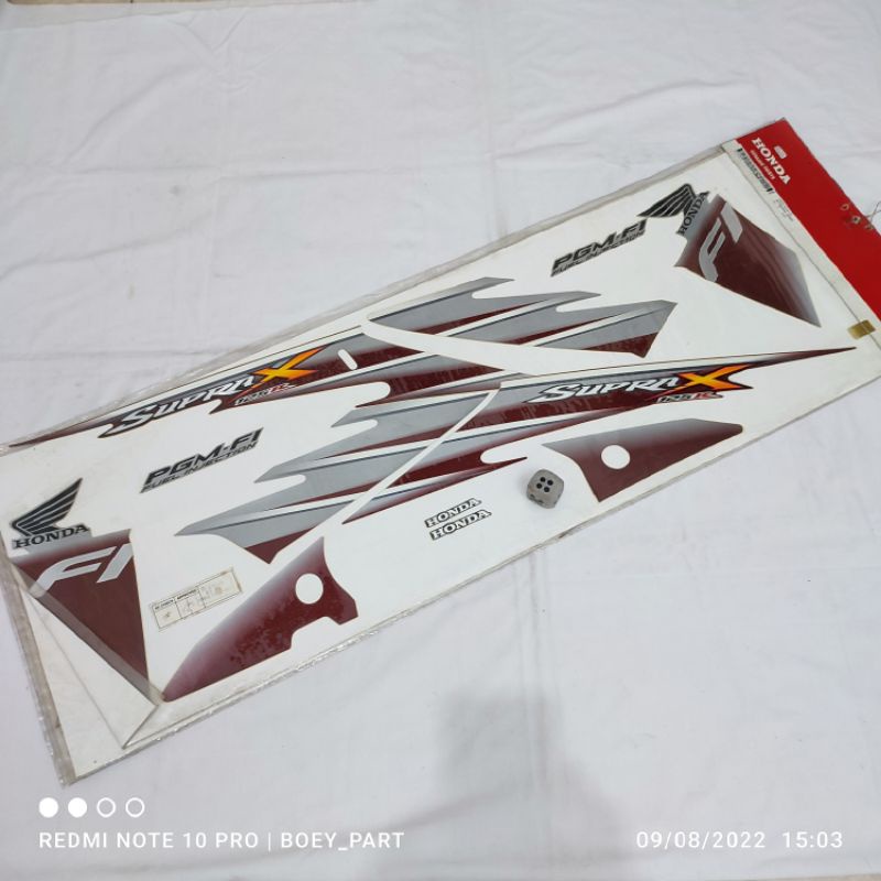 Striping sticker stiker Honda Supra x125r x 125r 125 fi injection kvl cokelat original ahm nos