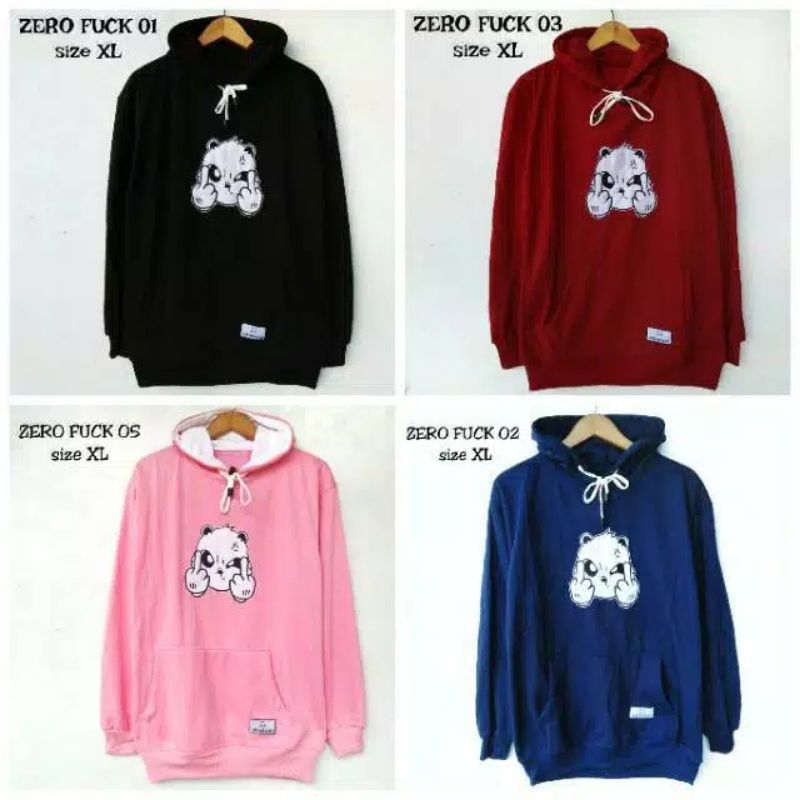 Jaket Sweater Hoodie Zero Heroes jaket panda / JAKET  ZERO HEROES FUCK