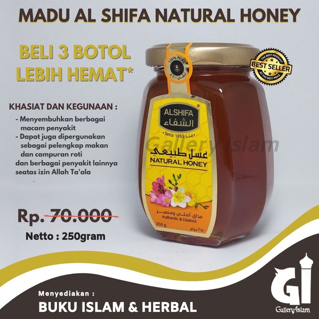 

Promo Madu Al Shifa 250gr - Natural Honey Madu Arab AlShifa Asli