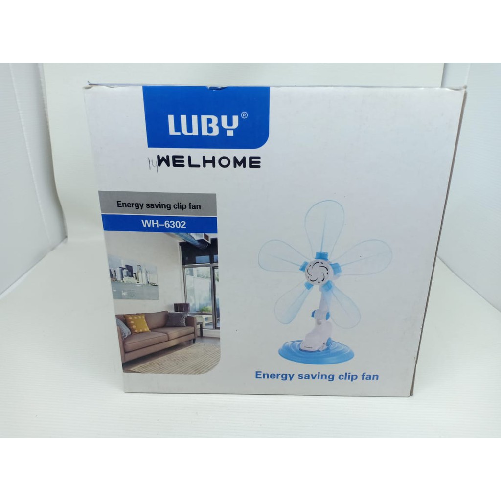 Kipas Angin Meja Clip Fan Luby WH-6302 - Warna Biru