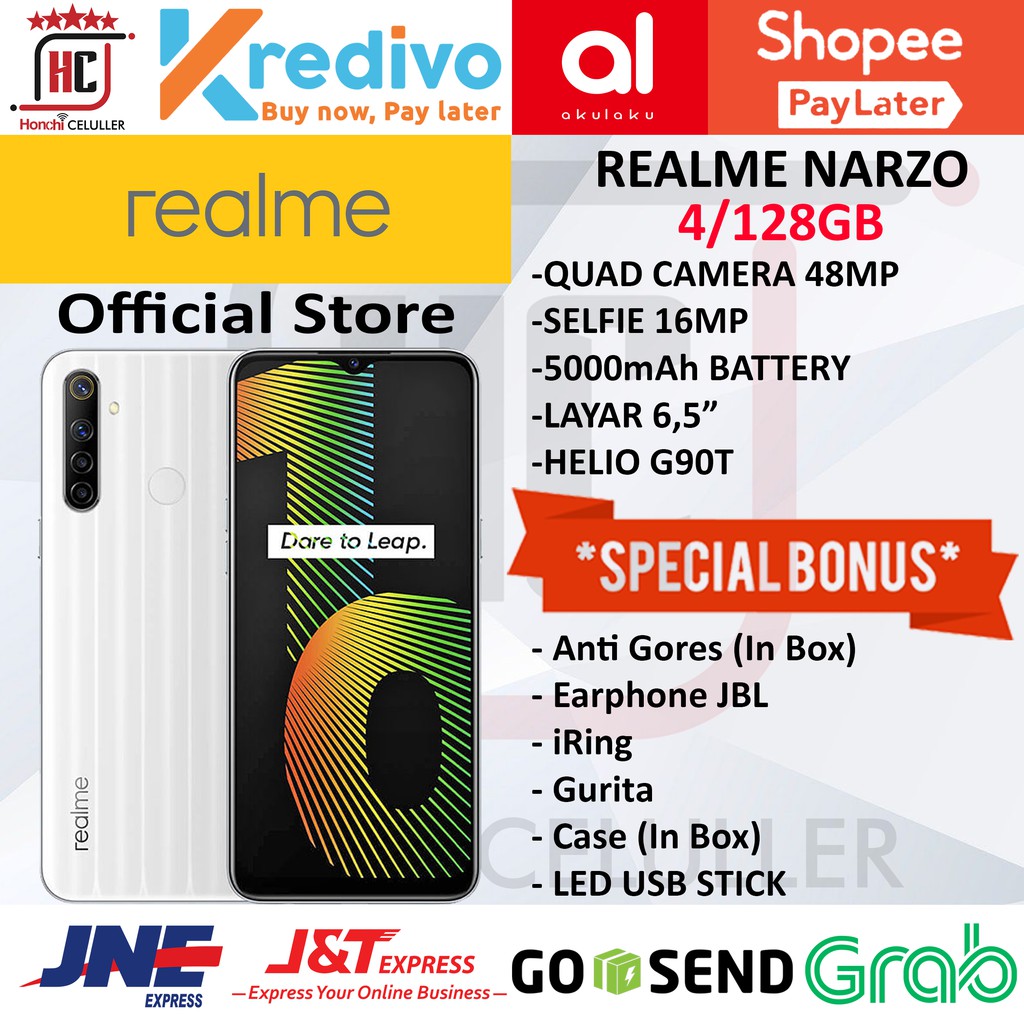 REALME NARZO 4/128GB GARANSI RESMI ORIGINAL FULL BONUS