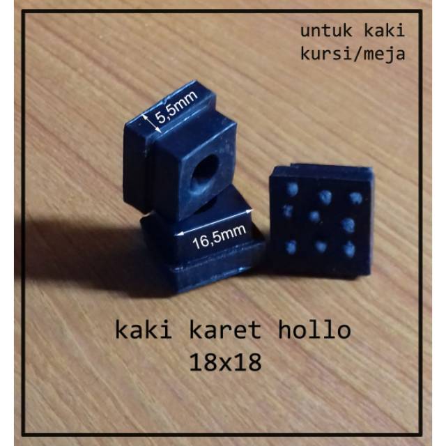 Kaki karet hollow 18x18