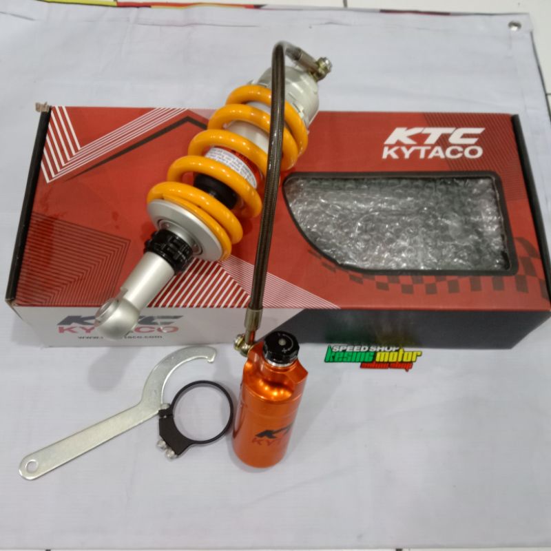 KTC KYTACO SHOCK BELAKANG MONOSHOCK SATRIA FU 150 RAIDER UKURAN 295 MM TABUNG PISAH PER KUNING TABUN