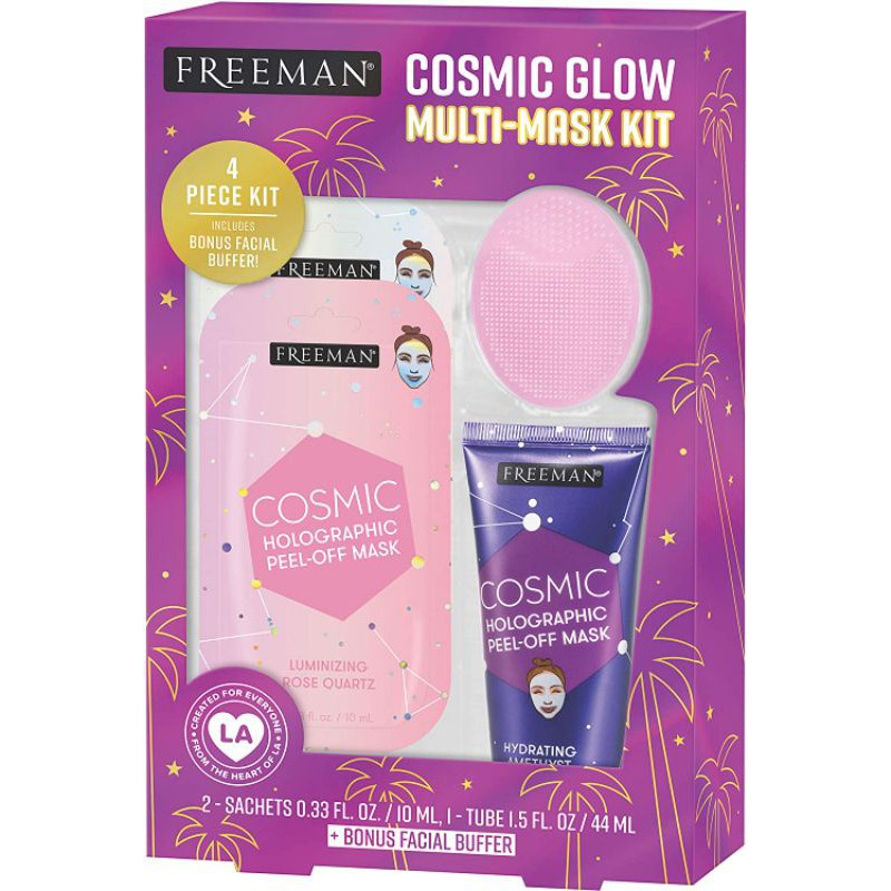 Freeman Beauty Cosmic Glow Face Mask Gift Set for Skin Care, Set of 4