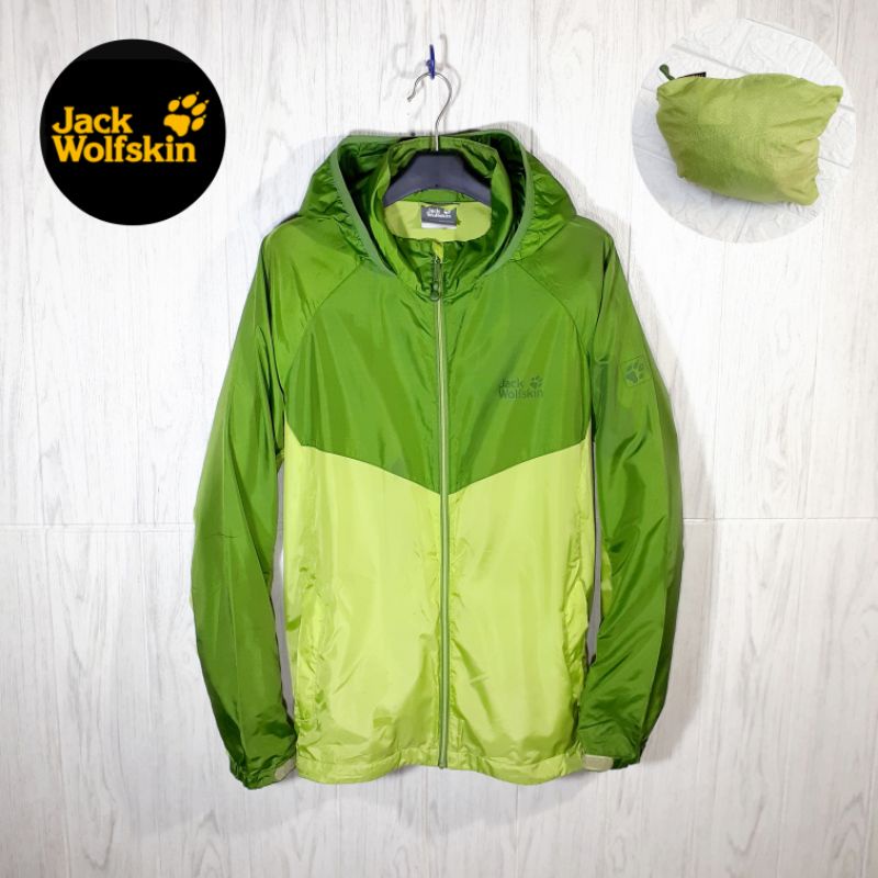 Jaket Packable JACK WOLFSKIN Ultralight Outdoor Hiking Gunung Running Sepeda Bekas Second Original