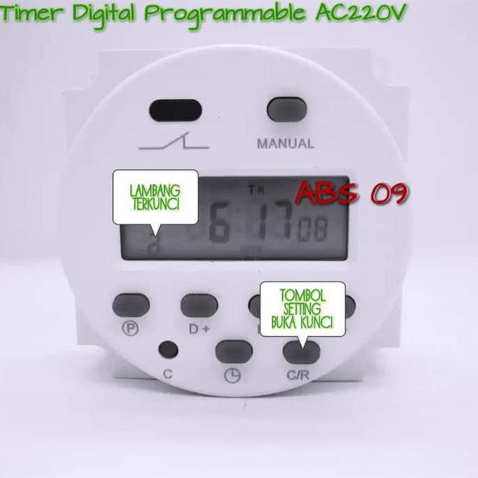 Timer Digital relay switch on off otomatis listrik pln AC220v AC 220v