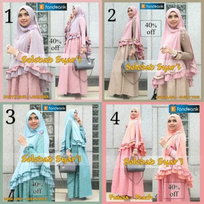 Sale baju butik original soledad syari by efandoank mewah xl agrabutik