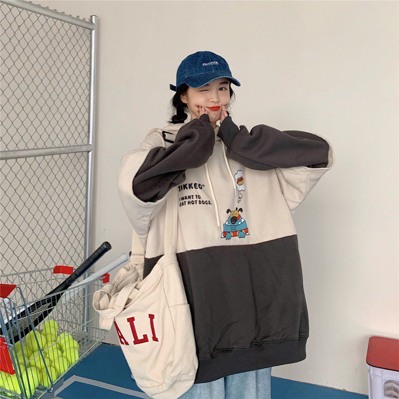 SWEATER WANITA - TIKKEO HOODIE OVERSIZE SWEATER WANITA KOREAN STYLE - SWEATER HOODIE OVERSIZE