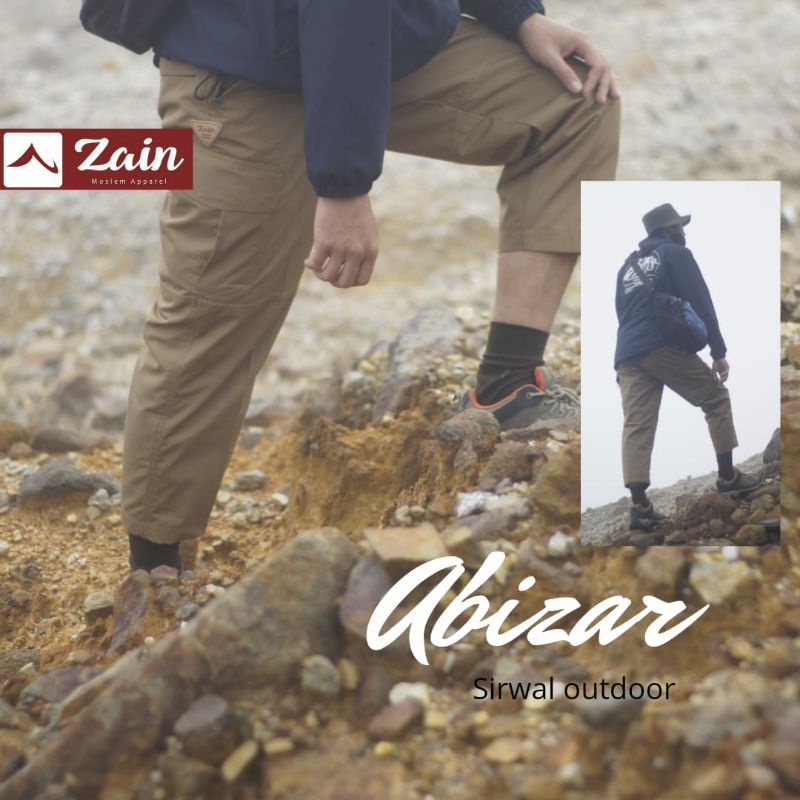 Celana sirwal outdoor Abizar by zain sirwal gunung outdoor bahan ribstop