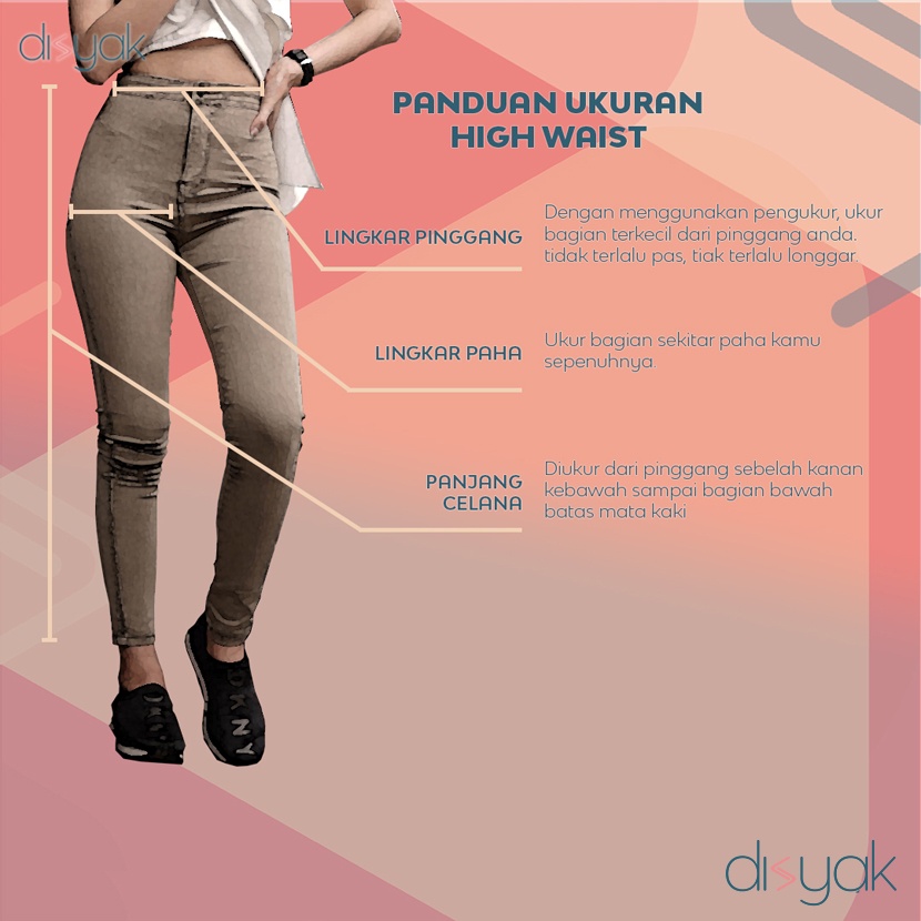 DISYAK - HIGHWAIST Black Premium Soft Jeans Strecth 7001-9001