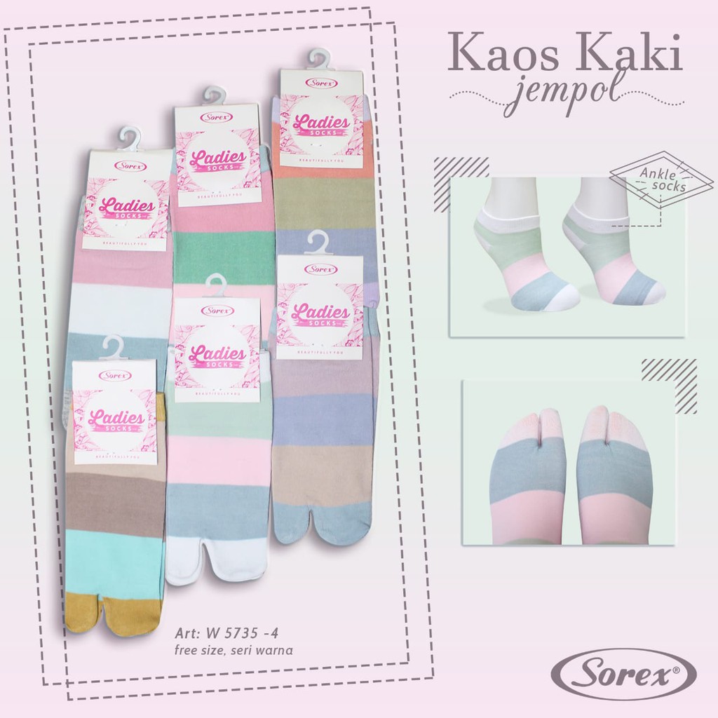 RC KAOS KAKI SOREX WANITA/CEWE/LADIES SOCKS