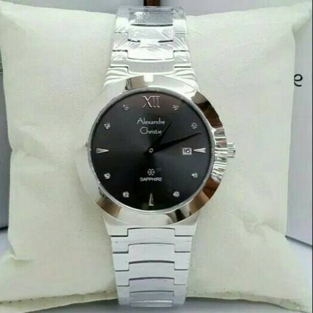JAM TANGAN PRIA ALEXANDRE CHRISTIE AC 8569 SILVER BLACK