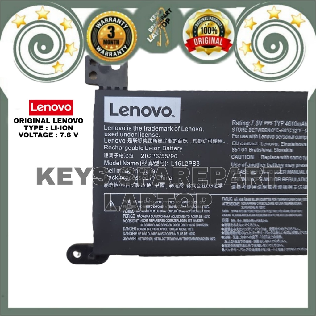 Baterai Battery Batre Laptop Lenovo Ideapad 320-17IKB 330-15IGM 330-14IKB L17L2PF1 L16L2PB3 320-14ISK Original