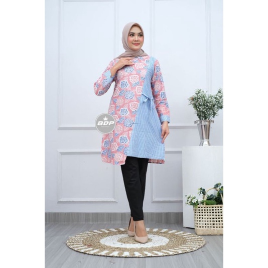 M-L-XL-XXL-XXXL Batik Tunik wanita Terbaru | Tunik Batik Jumbo | Tunik Batik Pekalongan