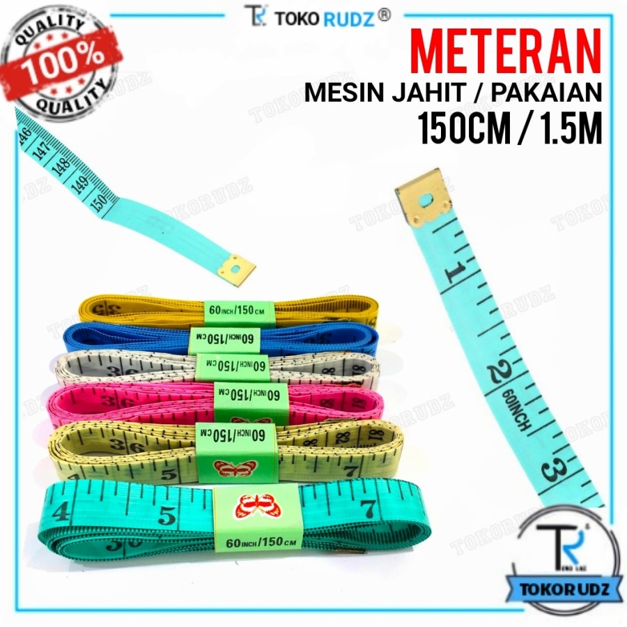 12 Pcs - Meteran Kain Baju Badan 150cm 1.5m 60 inchi Tailor Tape Alat Ukur