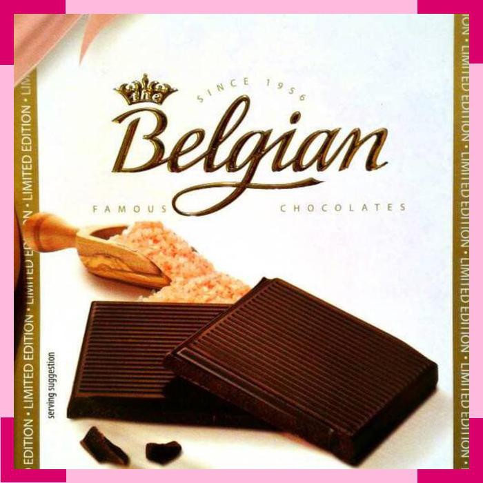 

Belgian Limited Edition Dark Chocolate Himalayan Salt Coklat Cokelat
