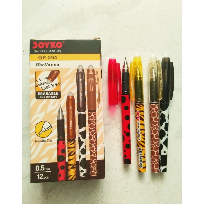 

pulpen gel joyko bisa di hapus tinta hitam 0,5mm harga perkotak