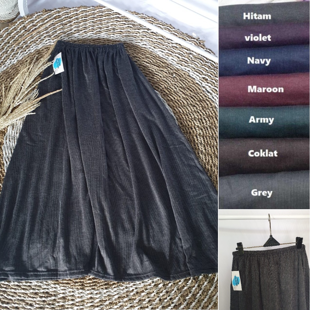 (COD) ROK SILMA / Rok Wanita Mayung Jumbo / Flare Skirt / Bawahan Muslim Panjang Murah