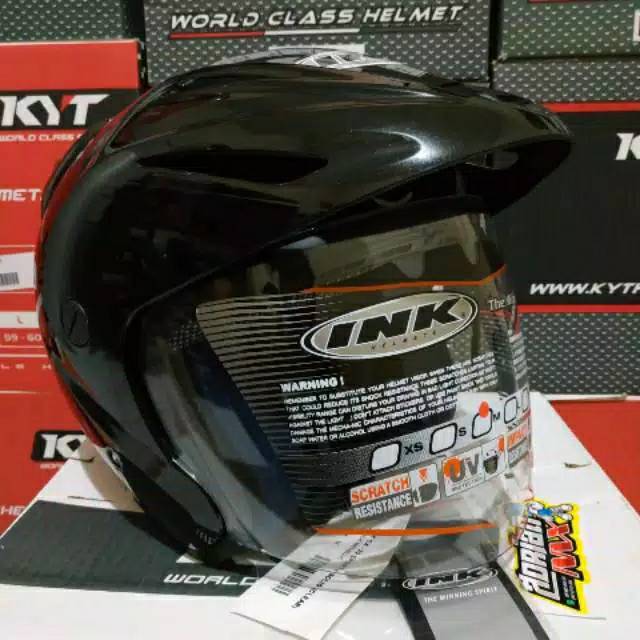 HELM INK CX 22 BLACK METALIK ORIGINAL HELM INK CX22 HITAM METALIK HELM INK TOPI ASLI ORI GARANSI SNI
