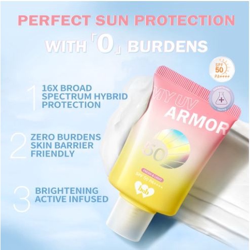 ★ BB ★ BNB barenbliss My UV Armor SPF 50 PA++++ - Face Sunscreen gel Moisturizer