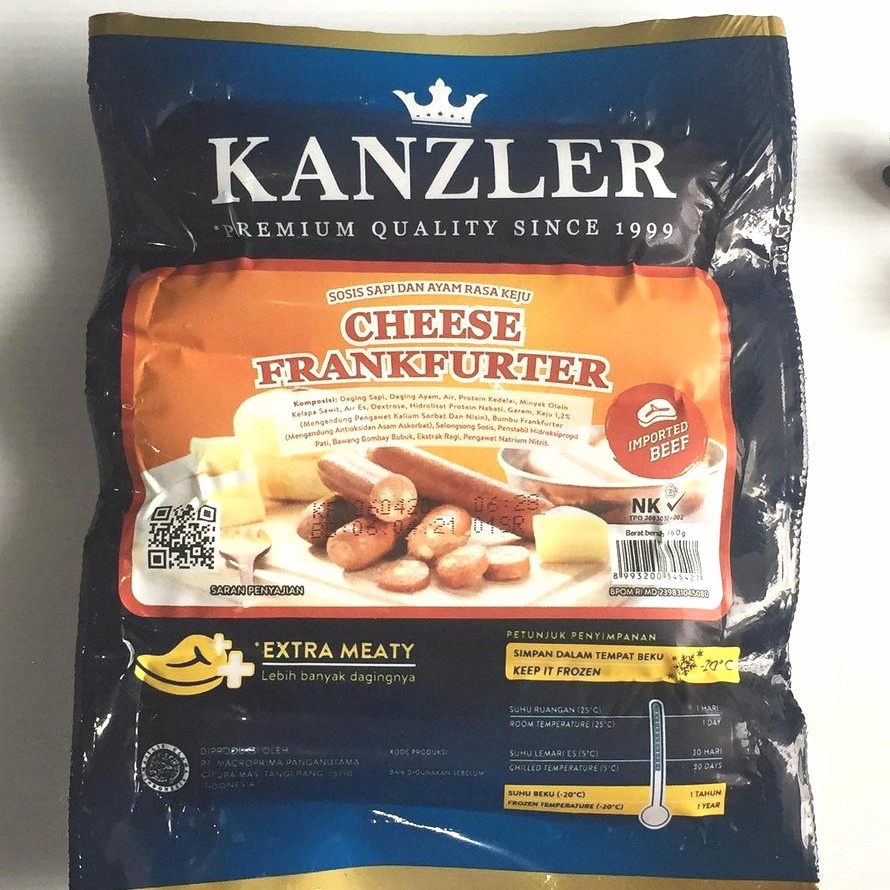 

sosis kanzler cheese frankfurter keju frozen