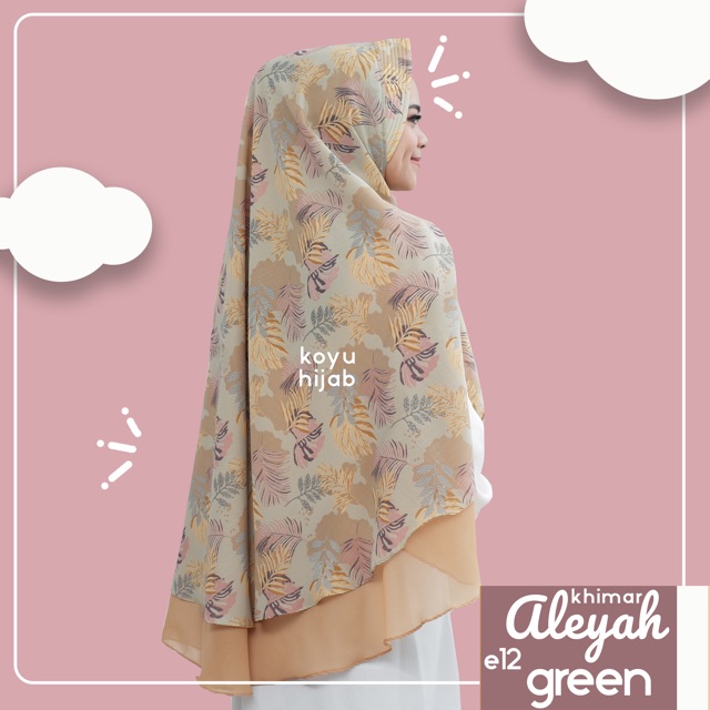 Koyu Hijab Khimar Aleyah E12 (pilih warna)