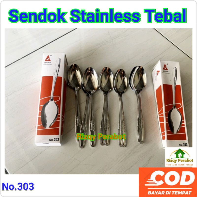 Sendok Tebal/Sendok Makan  303 Murah/1 Lusin/12 Pcs/Sendok Mirip Regent