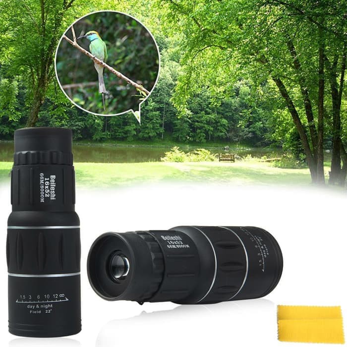 Hot Promo! TEROPONG BEILEISHI 16X52 BLACK MONOCULAR FOCUS TELESCOP WATERPROOF Baru!