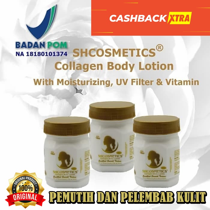 COLAGEN BODY LOTION BPOM BIBIT COLLAGEN SH COSMETICS PELEMBAB KULIT KERING TANGAN DAN KAKI ORIGINAL