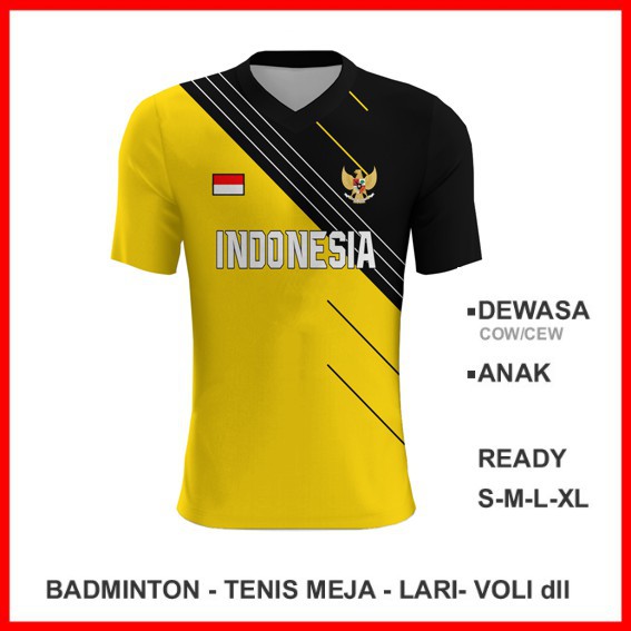 Baju Kaos Jersey Olahraga Badminton Pingpong Lari Volly 1349