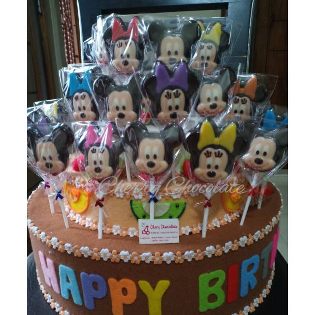 

Coklat lolipop Mickey mouse Minnie mouse