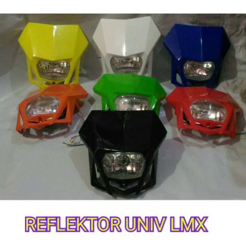 LAMPU DEPAN POLISPORT 2 HEADLAMP LMX POLISPORT REFLEKTOR POLISPORT 2 LMX HEADLIGHT NON BREKET COVER 
