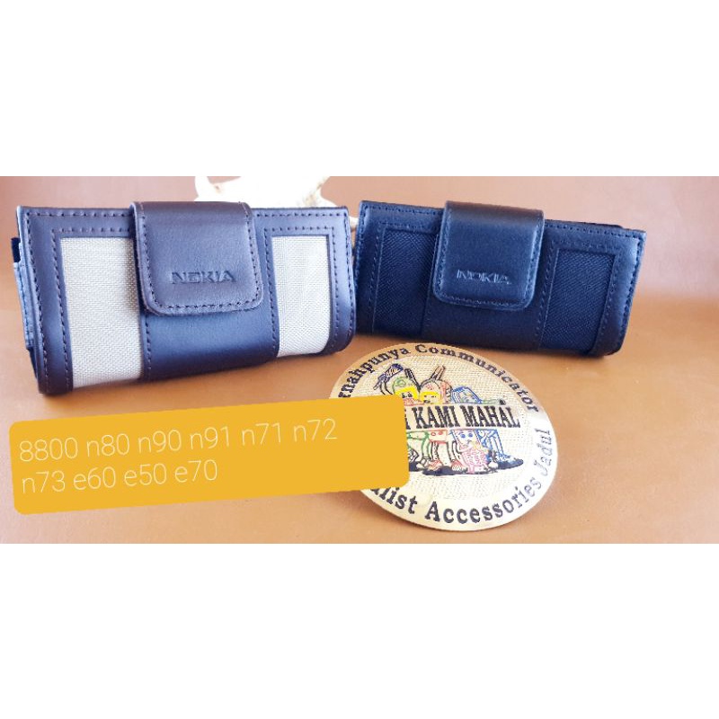 original carrying leather pouch dompet case nokia 8800 n91 n92 n71 e50 e60 e70 6800 n70 n72 n73 e70